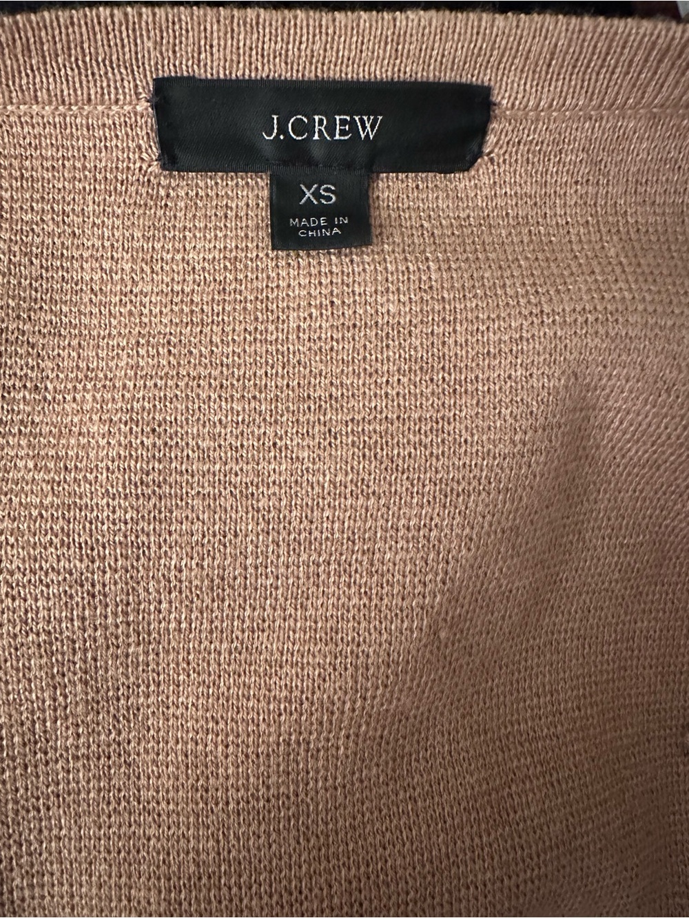 J. Crew Camel Open-Front Long Cardigan - Picture 3 of 3